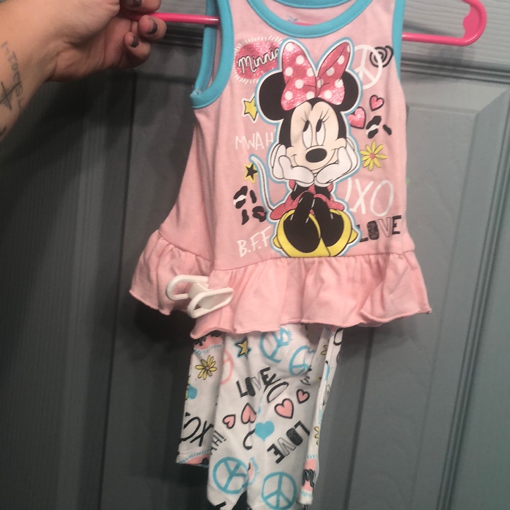 3/6m Minnie with matching shorts